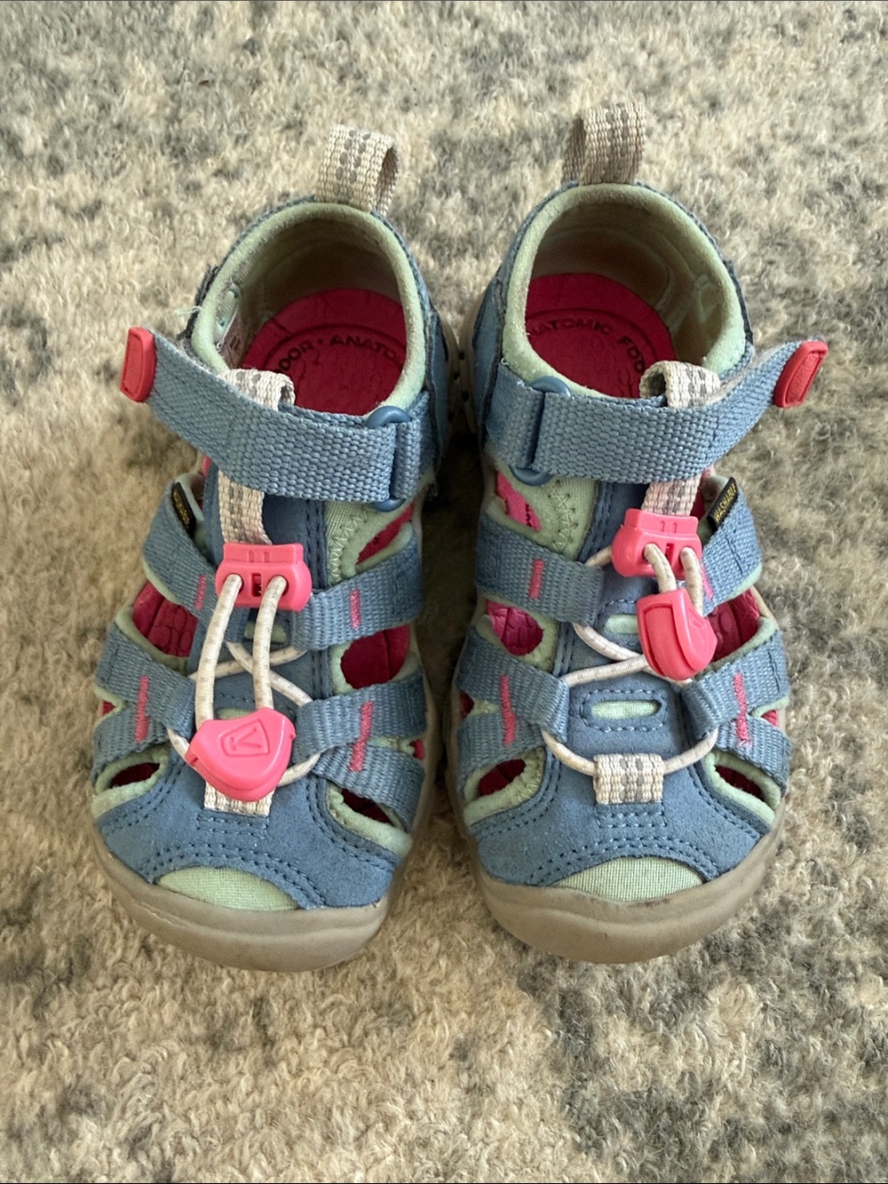 Keen Kids Blue and Pink Closed-Toe Outdoor Sandals